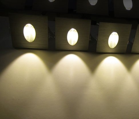 1W LED-Wandleuchte Einbauleuchte 230v Wandleuchte Treppenlicht Stufenbeleuchtung (Warmweiß) - 4