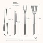Grillbesteck Set TaoTronics Edelstahl Profi 18-teilig BBQ Tools, Garten Barbecue Grill Zubehör – Bild 7