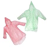 5Pcs Durable Disposable Poncho Raincoats for Outdoor Hiking Camping Lightweight
