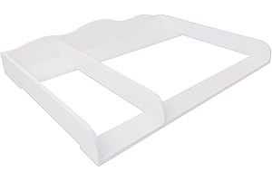 PuckDaddy - Plan à Langer Frederik XXL Compatible avec la Commode IKEA Hemnes et similaires - Plan à Langer en Bois Blanc 108x80x15 cm avec Compartiment de séparation & matériel pour Le Montage Mural