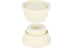 JJiaoLinin Lot de 2 butoirs en caoutchouc pour échelle de piscine enterrée - Protection contre les chocs - Pour la plupart des échelles de piscine - Blanc