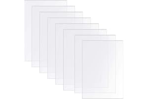 MU MIANHUA 8 Pieces Transparent Acrylic Sheets 5 x 7 Inch(13x18cm) Acrylic Panel for Picture Frame Glass Replacement Table Signs Calligraphy and Painting