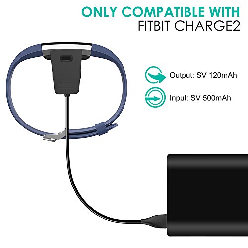 Ladegeräte USB-Kabel für Fitbit Charge 2 Wireless-Aktivität, AFUNTA im 2er-Pack Ersatz Aufladen Smart-Watch-Ladekabel - 6