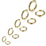 Pendientes oro mujer hombre aro El mejor regalo para cumpleaños, aniversario, días festivos, navidad, día de San Valentín y cualquier otra ocasión.