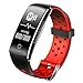 Produktbild FCGV Q8 Smartband-Herzfrequenzüberwachung Anrufnachrichtenbenachrichtigung Ip68 Waterproof-Red
