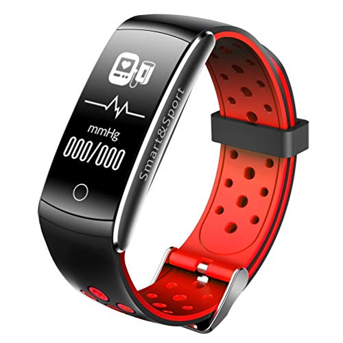 Preisvergleich Produktbild FCGV Q8 Smartband-Herzfrequenzüberwachung Anrufnachrichtenbenachrichtigung Ip68 Waterproof-Red