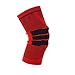 Produktbild Goodtimes28 1 Outdoor Sport Kniebandage Pad High Compression Silikon Gepolsterte Sleeve Brace, Schwarz/Rot, XL