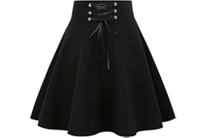 IDEALSANXUN Gothic Plaid Mini Skirts for Womens Short High Waist Plaid Skirts