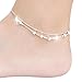 Produktbild VJGOAL Damen Fußkettchen, Frauen Little Star Kette Knöchel Armband Barfuß Sandale Strand Fuß Schmuck Frau (Länge: 25 cm, Silber)