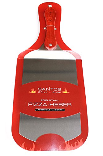Santos Pizzaheber Pizzaschaufel Pizzaschieber klappbar mit Holzgriff | Maße: 51 x 20 cm für Pizza auf Gasgrill, Kohlegrill, Kugelgrill oder im Backhofen - 4