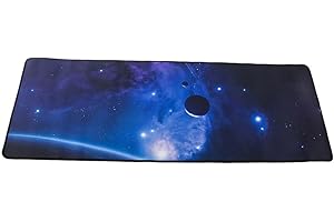 GADIRIA - Podkładka pod mysz do gier 800 x 300 mm - antypoślizgowa podkładka wodoodporna i wzmocnione krawędzie. Akcesoria do gier dla myszy, klawiatury, komputera, biurka (niebieska, XX-Large)
