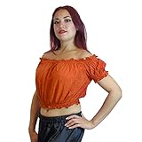 Plus Size Belly Dancing Tribal Choli Top Costume UK Size 16/18-22, XL XXL XXXL (Orange)