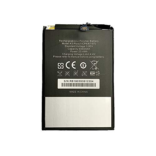 Aiane Batería para Oukitel K3 Plus - 6080 mAh
