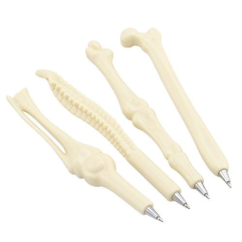 Alohha Neuheit Knochen Form Kugelschreiber für Krankenschwester Arzt Radio Fotograf Briefpapier Geschenk, 0,7 mm schwarze Tinte, Packung mit 10 Stück - 2