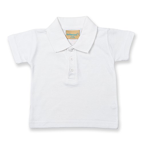 Larkwood Baby/Toddler Polo Shirt, White, 18-24 Months