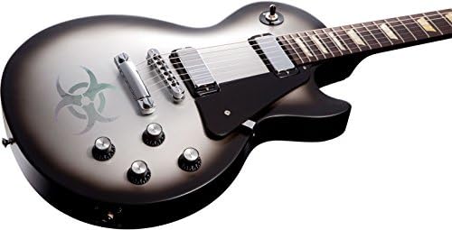 Biohazard Guitar Body Decal Sticker Graphic, Chrome