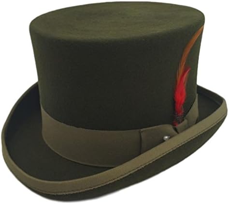 Hand Made 100% Wool Satin Lined Top Hat Small to XXL
