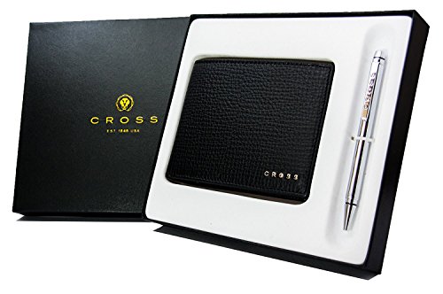 Preisvergleich Produktbild Cross Männer-Geschenk Set Geldbörse RTC schwarz mit RFID-Schutz + Kugelschreiber
