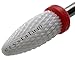 CRYSTALUM® Ceramic Nail Drill Bit Flame/Bullet Shaped Electric Rotary Nail File (Fine)