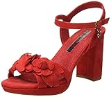  XTI 35044, Zapatos con Tira de Tobillo para Mujer, Rojo, 39 EU
