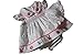 Baby Girls Multi Dot Embroidered Dress Knickers Hat 3 Piece Set (5/8 Lbs  - Premature, White/Dark Pink Trim)