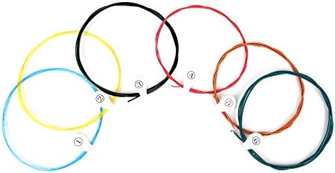 Multi-Coloured Nylon Silver Wound Classical Guitar Strings (.011 - .047) In Wooden Gift Box - Perfect For Gibson, Ibanez, Tanglewood, Yamaha & Fender Acoustic Guitars