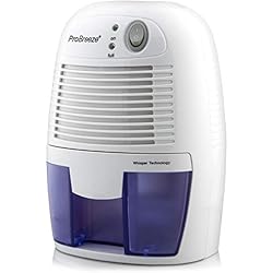 Pro Breeze® Mini Déshumidificateur d'Air Compact 500 ml pour l'Humidité et les Moisissures à la Maison, pour Cuisine, Chambre, Caravane, Bureau, Garage