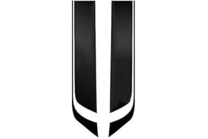 2 Piezas Pegatinas para Capó de Coche, MoreChioce Pegatina de Rayas para Capó de Coche Auto Pegatinas Coche Vinilo Universal Decoración de Carrocería para Coche Pegatinas de Coche Modificadas Negro