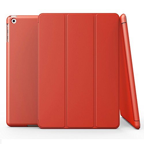 Khomo iPad Air 2 Hülle Case Rot Rotes Gehäuse mit doppelten Schutz ultra dünn und leicht, Smart Cover – Dual Red - 3