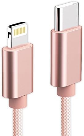 USB Type C to Lightning Cable, Male to Lightning Data Sync & Charger Cord Connector Adapter 1M, for Apple iPhone 7 Plus iPad Pro New MacBook Pro 2017