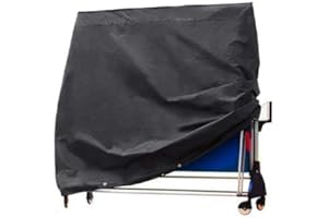 Currentiz Table Tennis Table Cover Outdoor Weatherproof Kettler Breathable Oxford Fabric Table Tennis Table Protective Cover for Table Tennis Table, A, 160x90x145 cm