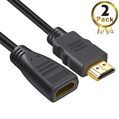 YETOR Cavo di prolunga HDMI , cavo di prolunga HDMI maschio / femmina ad alta velocità, con cavo HDMI da 0,98 FT, compatibile per PC laptop HDTV, PS4, PS3 e altri dispositivi abilitati HDMI.