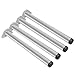 Produktbild Edelstahl 4er Set Tischbeine Möbelfuß Höhenverstellbar Rund Ø 60 mm 4 Höhen 710-1100 mm V2Aox, Länge:1100 mm