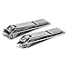 ETTG All in 1 Stainless Steel Personal Manicure Pedicure Ear Pick Nail-clippers Set Travel Grooming Kit Travel & Grooming Set Personal Care Tools with Leather Case (7 pcs-mini pack)