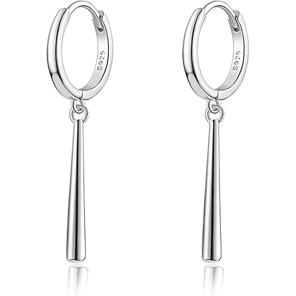 Infinite U Fashion Orecchini A Goccia In Argento 925, Barretta Lunga 3,2 Cm, Per Donna