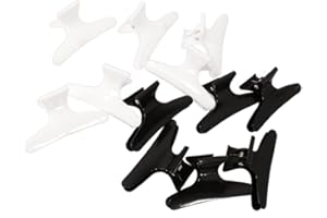 KAIAIWLUO Morsetti da Parrucchiere a Farfalla, 12 pezzi Morsetti per Capelli Moda Plastica Fermagli Strumenti per Lo Styling Tornante per parrucchieri donne e ragazze 8CM