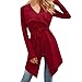 Produktbild Damen Mäntel Lange Casual Lange Jacke Gürtel Langarm Revers Neck Loose Coat Winterjacke Windbreaker Warme Outdoor SanKidv