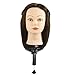Rayinblue 100% Real Human Hair Rayinblue Hairdressing Training Head Mannequin Doll Head + Free Clamp