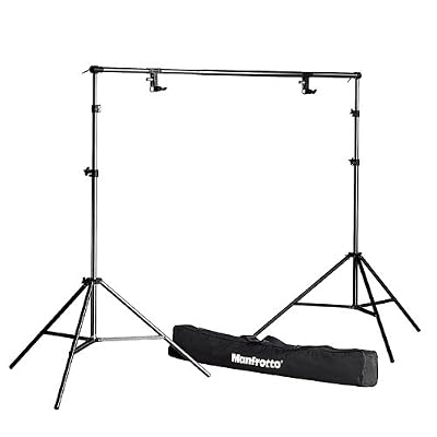 Manfrotto 1314B Kit de dérouleur de fond noir Bras téléscopique 3 sections 2 supports 2 pinces Sac de transport.