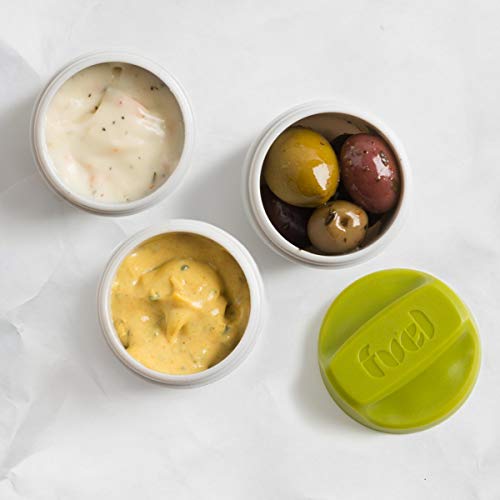 Trudeau Pots pour Condiment hermétiques, Multicolore, 14 x 11.5 x 5 cm, Lot de 3