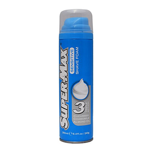 SuperMax Sensitive Shave Foam Triple Action - 6 x 250ml