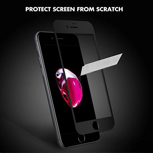 iPhone 7 folie Panzerglas aiMaKE 2 Stück iPhone 7 schutzfolie panzerglas iphone 7 4.7 Zoll | 99% HD Ultra-klar glasfolie(0,33mm Schwarz) - 5