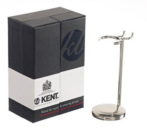 Kent Nickle Plated Razor and Shaving Brush Stand