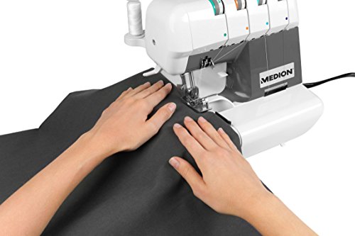 MEDION MD 16600 Overlock Nähmaschine / 90 Watt Leistung/Nähleistung von 1300 RPM/weiß MEDION MD 16600 Overlock Nähmaschine / 90 Watt Leistung/Nähleistung von 1300 RPM/weiß