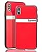 Produktbild SUP [ Passend für Apple iPhone XS Max, in Rot Supreme Stripe Glas Hülle - Rückseite aus 9h Panzerglas - Schlichtes Logo Design