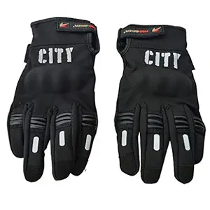 R J VON Waterproof Bike Riding Gloves with Mobile Touch Screen (Black, Extra Large)