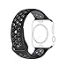 Produktbild Apple Watch Armband, Sanday Weichen Silikon Sport Replacement Wrist Band Uhrenarmband für Apple Watch Nike+,Series 1/Series 2,42MM M/L Schwarz/Grau