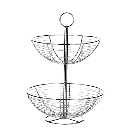 Dcasa - Frutero de 2 altura para cocina 29,50 x 29,50 x 41 cm .