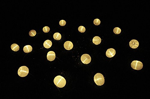 20 XXL Lampion LED Partylichterkette 9,50m Warmweiße LEDs Garten Party Licht - 7