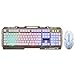 Produktbild JullyeleDEgant G700 Game Luminous verdrahtete USB Maus und Tastaturklage mit Regenbogen Hintergrundbeleuchtung LED beleuchtet mechanische Tastatur Spiel Maus